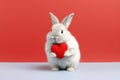 Rabbit in love, AI generated Royalty Free Stock Photo