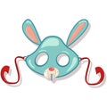 Rabbit mask vector icon