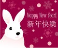 A rabbit with new year greetings Royalty Free Stock Photo