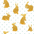 Rabbit pattern gold