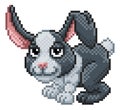 Rabbit Pixel Art Animal Retro Video Game Cartoon
