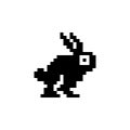 Rabbit. Pixel icon. Animal vector illustration