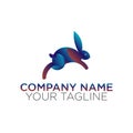 Rabbit minimalist Premium Logo Design for digital or printing business