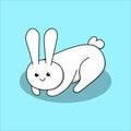 Rabbit prepare for jamming vector illustration