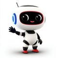 This is a rabbit robot. It is an ai character, a chatbot mascot, isolated on white background, GPT chatbot icon, stock