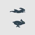 Rabbit run monogram design logo inspiration