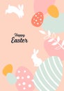 Rabbit Silhouette Happy Ester Poster