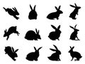 Rabbit silhouettes