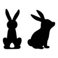 Rabbit is sitting. Hare. Vector illustration