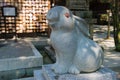 Rabbit Statue at Okazaki Shrine in Kyoto, Japan. The Shrine originally built in 794 Royalty Free Stock Photo