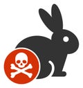 Flat Raster Rabbit Toxin Icon