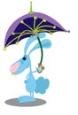 Rabbit with umbrella