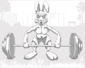 Rabbit weightlifter