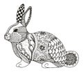 Rabbit zentangle stylized Royalty Free Stock Photo