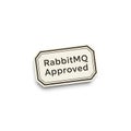 Rabbitmq approved badge symbol for software development and messaging systems Royalty Free Stock Photo