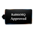 Rabbitmq approved certification stamp badge for software integration and messaging systems Royalty Free Stock Photo