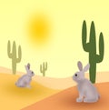 Rabbits in the Desert