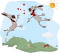 Rabbits and love Royalty Free Stock Photo