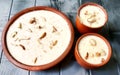 Rabdi or Rabri served in clay pot Royalty Free Stock Photo