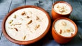 Rabdi or Rabri served in clay pot Royalty Free Stock Photo