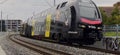 RABe 515 - `MUTZ` double-decker BLS train with local Bernese football team - BSC Young Boys.