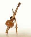 Rabel, handmade musical instrument isolated on a white background.