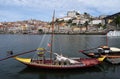 Rabelo boat on Douro river. Porto.