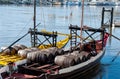 Rabelo boats on the Douro River. Porto, Portugal Royalty Free Stock Photo