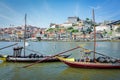 Rabelo Boats in Porto, Portugal Royalty Free Stock Photo