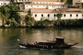 Rabelo turistic boat at Douro river Porto. Royalty Free Stock Photo