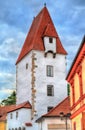 Rabenstejnska vez, a tower in the old town of Ceske Budejovice, Czech Republic