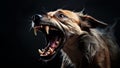 a rabid dog with foaming jaws snarling and snapping at anything that moves Royalty Free Stock Photo