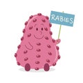 Rabies Virus Cell Vector Cartoon