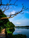 Rabindra Sarobar lake, a popular spot in Kolkata, West Bengal, India