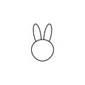 Rabit icon vector easter symbol