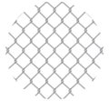 Rabitz. Progressive protective mesh of thick chrome wire that cannot be eroded. Modern round background