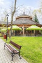 RABKA-ZDROJ, POLAND - APRIL 26, 2016: A graduation tower in city park