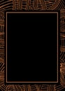 Abstract frame african pattern, ethnic style, stylish background