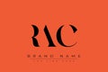 RAC abstract letter logo design Royalty Free Stock Photo