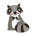 Raccoon animal drawing illustration vector