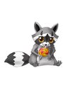 Raccoon with candy