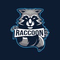 RACCOON ESPORTS LOGO MASCOT ILLUSTRATION