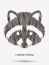 Raccoon Face graphic vector.