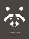 Raccoon Face graphic vector.