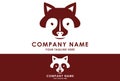 Raccoon Face Logo Symbol Vector Illustration