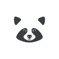 Raccoon face. Raccoon mascot idea for logo