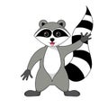 raccoon gargle illustration on white background in