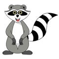 raccoon gargle illustration on white background in