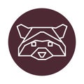 Raccoon head. Vector illustration decorative design