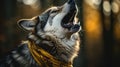 a raccoon with its mouth open Royalty Free Stock Photo